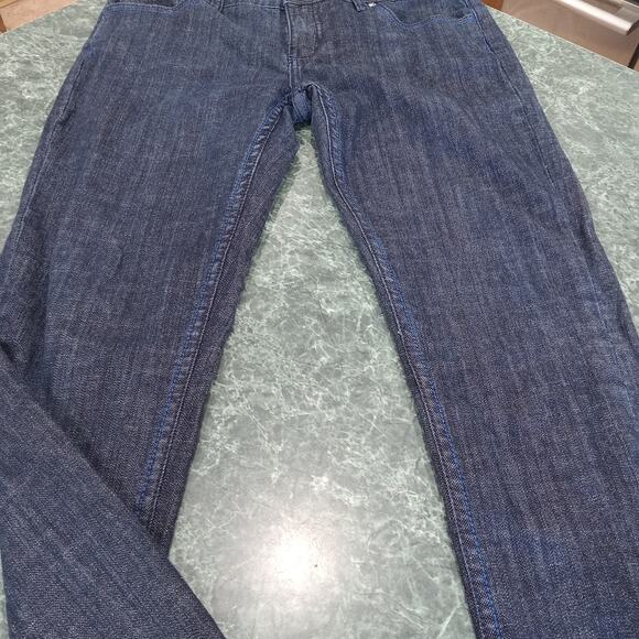 Vintage Y2K Low Rise Pepe Jeans London Straight Womens 31 Dark Denim Blue Stitch - Picture 3 of 16